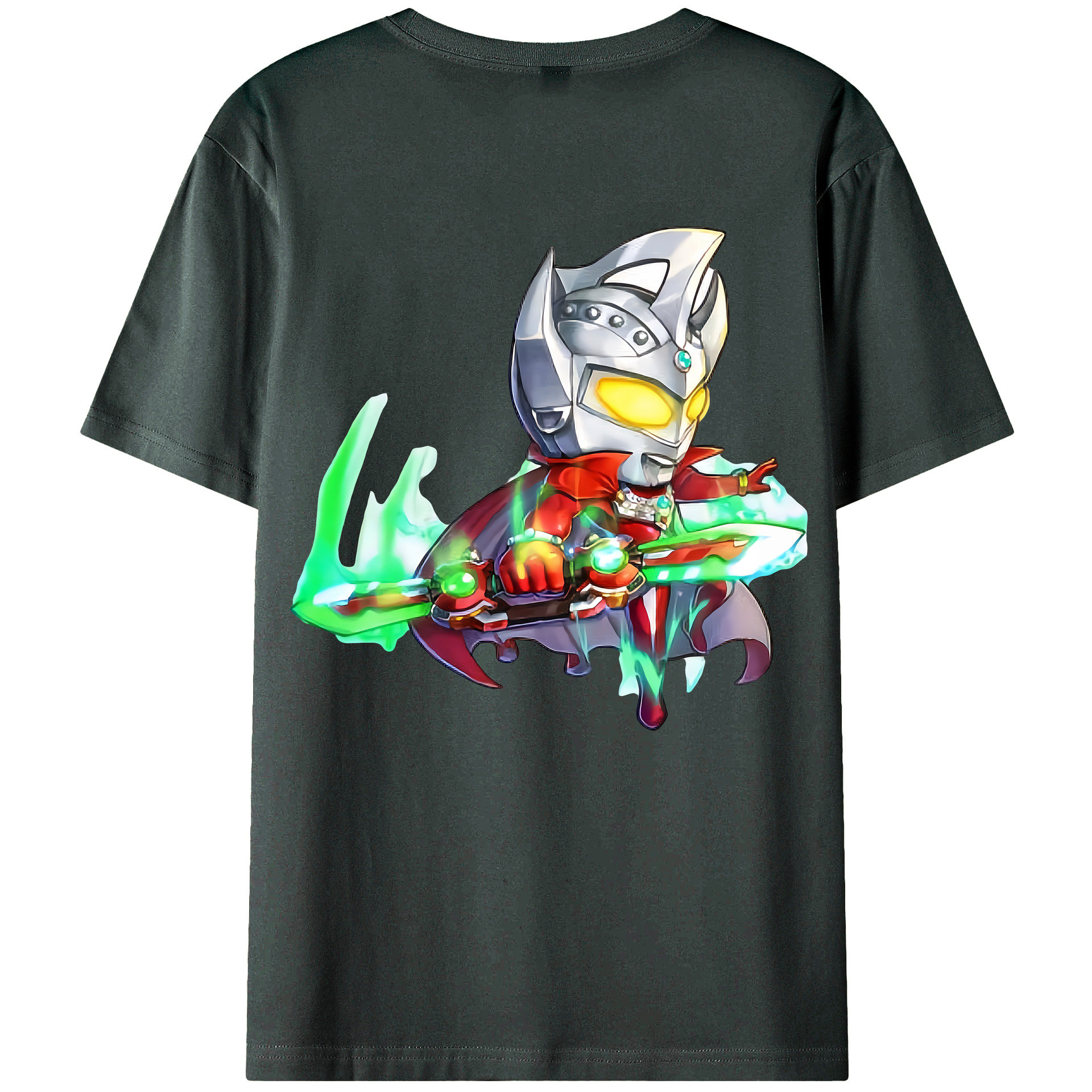 （画像用） ウルトラマン Ultraman 綿100％ メンズ半袖Tシャツ（バックプリント） 通気性
